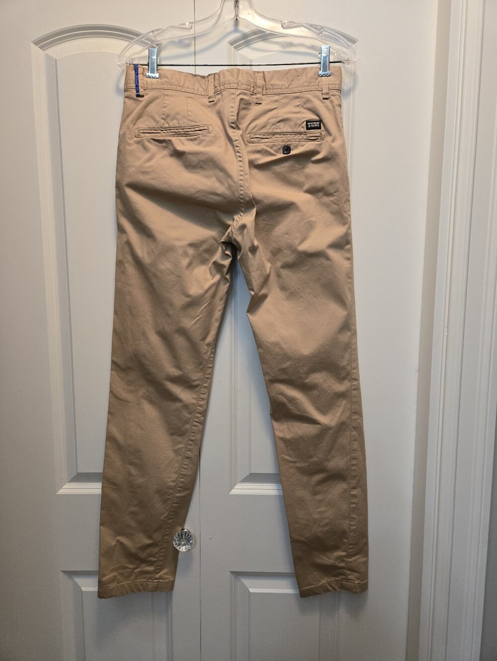 Scotch & Soda Tan Chino Pants with Branded Patch - Picture 6 of 16
